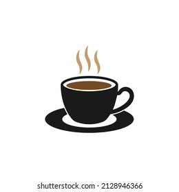 Coffee cup icon design template vector isolated illustration