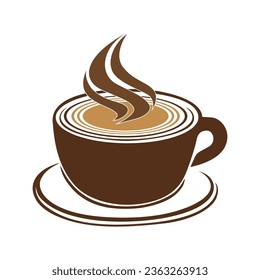 Coffee cup icon design. Template coffeeshop logo vector illustration