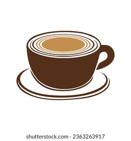 Coffee cup icon design. Template coffeeshop logo vector illustration