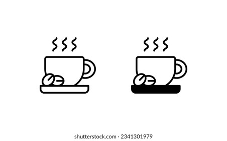 Coffee Cup icon design with white background stock illustration