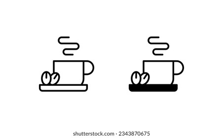 Coffee Cup icon design with white background stock illustration