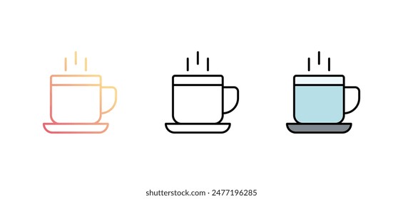 Coffee Cup icon design with white background stock illustration