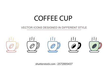 Coffee Cup icon design with white background stock illustration
