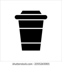 Coffee cup icon. Disposable coffee cup. Coffee cup icon with different style. Vector illustration
