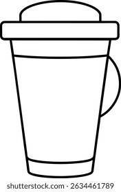 Coffee Cup Icon Drink Beverage Cafe Line Art