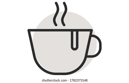 Coffee cup icon. Drink outline web icon. Concept of breakfast. For restaurant websites. Vector illustration.