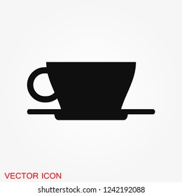 Coffee cup icon. Coffee drink vector symbol stock web illustration.