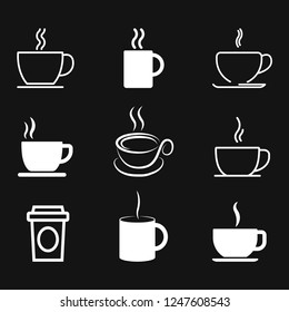 Coffee cup icon. Coffee drink vector symbol stock web illustration.