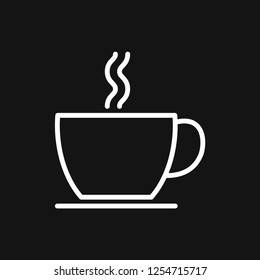 Coffee cup icon. Coffee drink vector symbol stock web illustration.