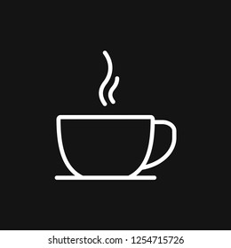 Coffee cup icon. Coffee drink vector symbol stock web illustration.
