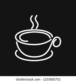 Coffee cup icon. Coffee drink vector symbol stock web illustration.