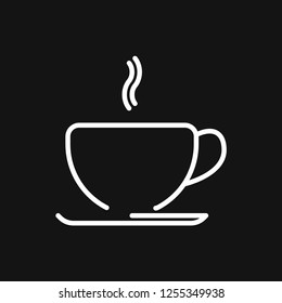 Coffee cup icon. Coffee drink vector symbol stock web illustration.