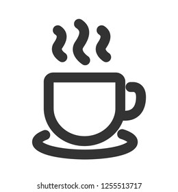 Coffee cup icon.Hot drink vector line pictogram.Tea cup illustration for graphic design, web and mobile platforms.