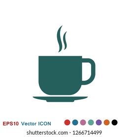 Coffee cup icon. Coffee drink vector symbol stock web illustration.
