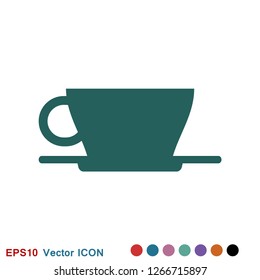 Coffee cup icon. Coffee drink vector symbol stock web illustration.