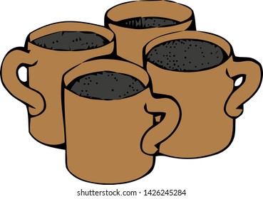 Coffee cup icon. Coffee drink vector symbol stock web illustration.