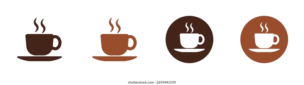 Coffee cup icon. Drink vector illustration.