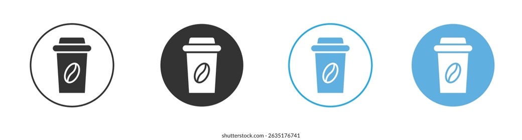 coffee cup icon Editable flat style, illustration icons