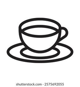 Coffee cup icon. Editable line icon. Vector illustration