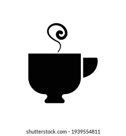 Coffee cup icon. Editable stroke. Design template vector