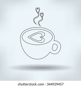 Coffee cup icon eps10