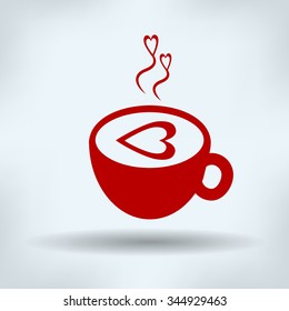 Coffee cup icon eps10