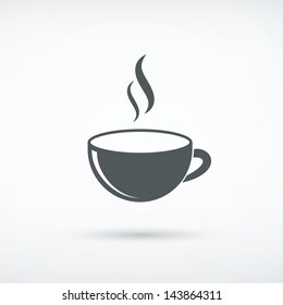 coffee cup icon eps10 vector illustration