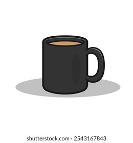 Ícone de xícara de café, com um design simples e limpo, perfeito para gráficos com tema de café, ilustrações de bebidas e visuais rituais matinais