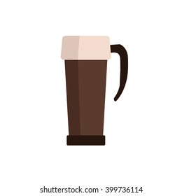 Coffee cup icon flat