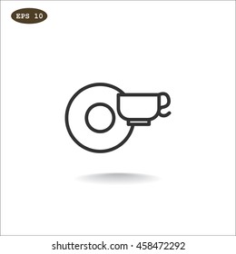 Coffee cup Icon Flat.