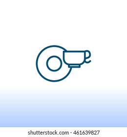 Coffee cup Icon Flat.