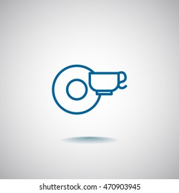 Coffee cup Icon Flat.