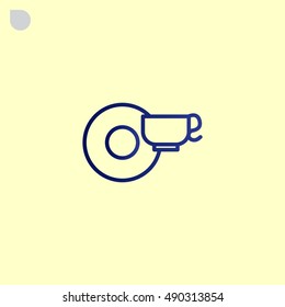 Coffee cup Icon Flat.