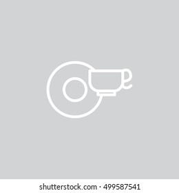 Coffee cup Icon Flat.