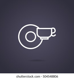 Coffee cup Icon Flat.