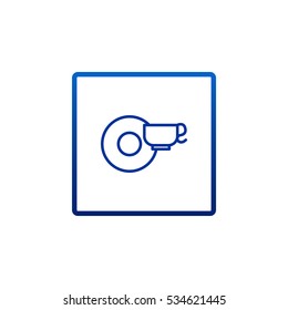 Coffee cup Icon Flat.