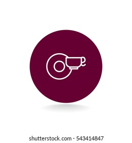 Coffee cup Icon Flat.