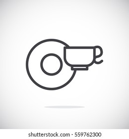 Coffee cup Icon Flat.