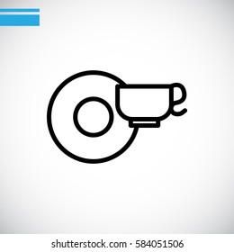 Coffee cup Icon Flat.