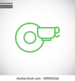 Coffee cup Icon Flat.