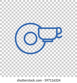 Coffee cup Icon Flat.