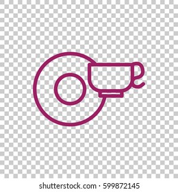 Coffee cup Icon Flat.