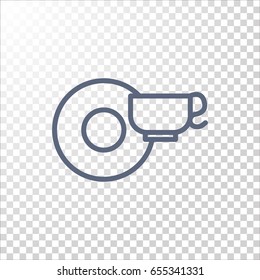 Coffee cup Icon Flat.