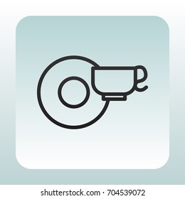 Coffee cup Icon Flat.