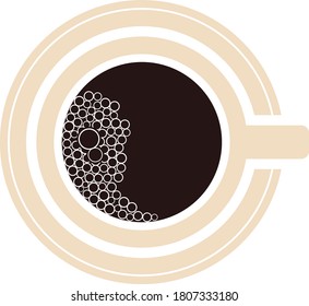 Icono de la Copa del Café. Diseño de color plano. Ilustración vectorial.