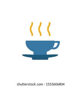 Coffee Cup icon. Flat creative element from bar and restaurant icons collection. Colored coffee cup icon for templates, web design and software.