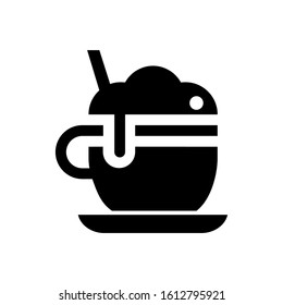 Coffee cup icon. Flat design style. vector coffee cup icon illustration isolated on white. Eps10 vector illustration.