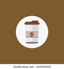 
Coffee Cup icon flat design vector.