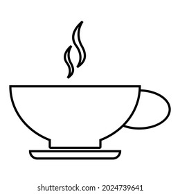 coffee cup icon. Flat design style of coffee vector