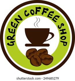 coffee cup icon flat design vector - Illustration